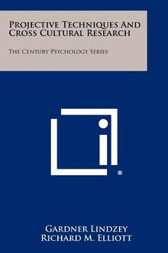 portada projective techniques and cross cultural research: the century psychology series (en Inglés)