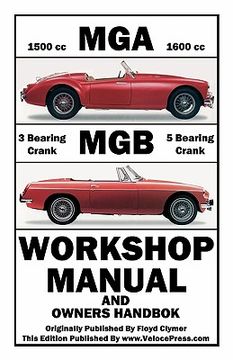 portada mga & mgb workshop manual & owners handbook (en Inglés)