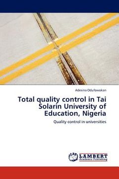 portada total quality control in tai solarin university of education, nigeria (en Inglés)