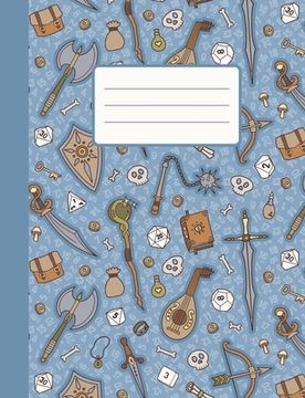 portada RPG Quest Composition Notebook: 100 College Ruled Pages & 20 Graph Pages with Table of Contents, Blue Cover (en Inglés)