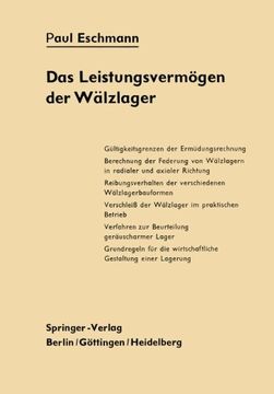 portada Das Leistungsvermögen der Wälzlager: Eine Beurteilung nach neuen Gesichtspunkten (German Edition)