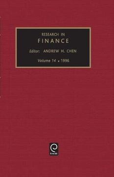 portada Research in Finance (Research in Finance, 14) (en Inglés)