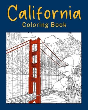 portada California Coloring Book: California City & Landmark Coloring Books for Adults (en Inglés)