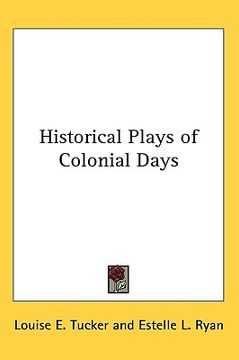 portada historical plays of colonial days