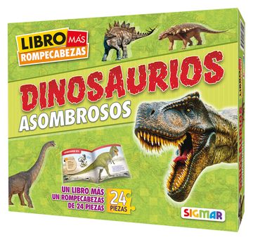 portada Dinosaurios Asombrosos Libro mas Rompecabezas