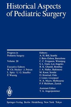 portada historical aspects of pediatric surgery (in English)