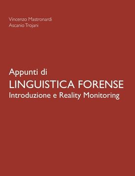 portada Appunti di Linguistica Forense - Introduzione e Reality Monitoring (en Italiano)