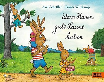 portada Wenn Hasen Gute Laune Haben: Vierfarbiges Bilderbuch (en Alemán)