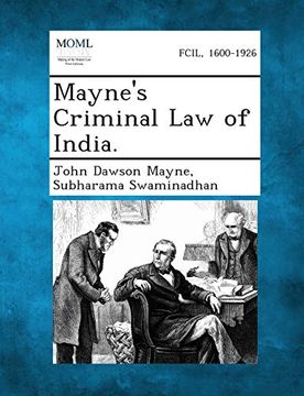 portada Mayne's Criminal law of India. (en Inglés)