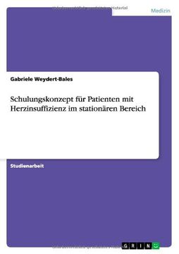 portada Schulungskonzept für Patienten mit Herzinsuffizienz im stationären Bereich (German Edition)