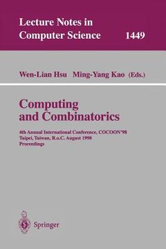 portada computing and combinatorics: 4th annual international conference, cocoon'98, taipei, taiwan, r.o.c., august 12-14, 1998 proceedings