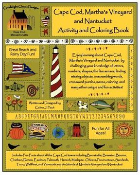 portada cape cod, martha's vineyard and nantucket activity and coloring book