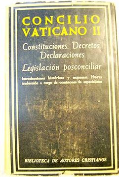 portada Concilio Vaticano II. Constituciones, deretos, declaraciones y legislación poscociliar