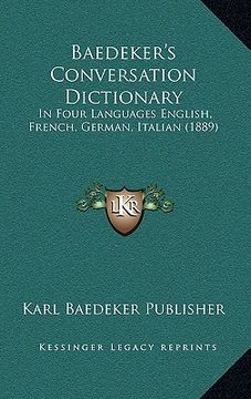portada baedeker's conversation dictionary: in four languages english, french, german, italian (1889)