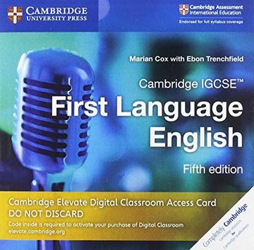 portada Cambridge Igcse™ First Language English Cambridge Elevate Digital Classroom Access Card (1 Year) (Cambridge International Igcse) 