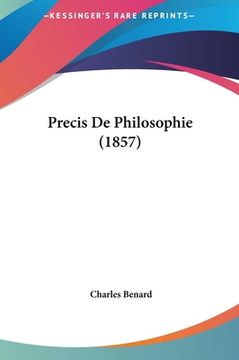 portada Precis De Philosophie (1857) (en Francés)