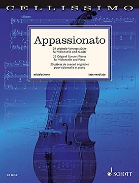portada Appassionato: 25 Original Concert Pieces for Cello and Piano (Cellissimo) (en Inglés)
