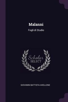 portada Malanni: Fogli di Studio (in English)