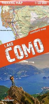portada Lago de Como, Mapa Excursionista Plastificado. Escala 1: 50. 000. Terraquest. (Trekking Map) 