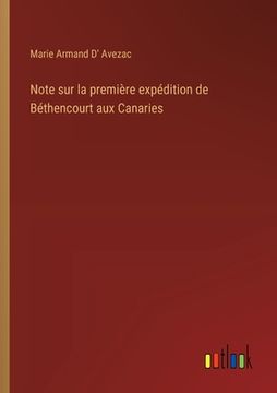 portada Note sur la première expédition de Béthencourt aux Canaries (en Francés)