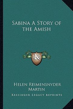 portada sabina a story of the amish