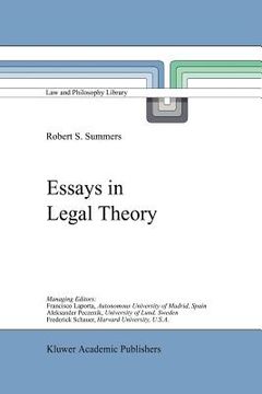 portada essays in legal theory (en Inglés)