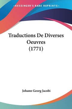 portada Traductions De Diverses Oeuvres (1771) (en Francés)