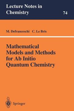 portada mathematical models and methods for ab initio quantum chemistry (en Inglés)