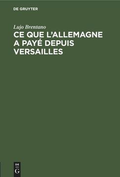 portada Ce que L'allemagne a Payé Depuis Versailles (in French)