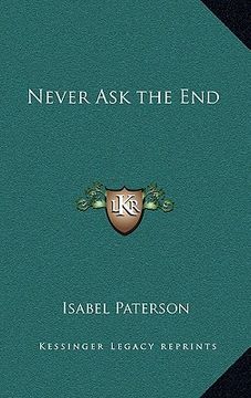 portada never ask the end (in English)