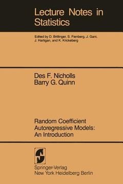 portada random coefficient autoregressive models: an introduction (in English)