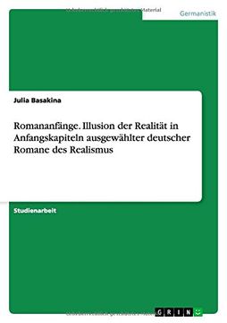 portada Romananfange. Illusion Der Realitat in Anfangskapiteln Ausgewahlter Deutscher Romane Des Realismus