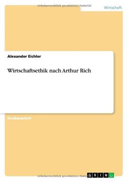 portada Wirtschaftsethik nach Arthur Rich (German Edition)