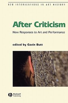 portada after criticism: new responses to art and performance (en Inglés)