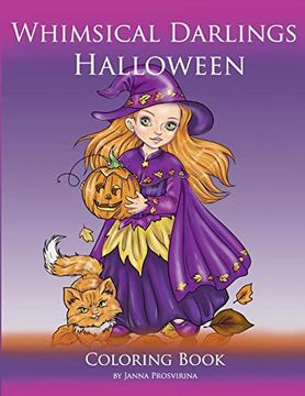 portada Whimsical Darlings Halloween: Coloring Book (en Inglés)