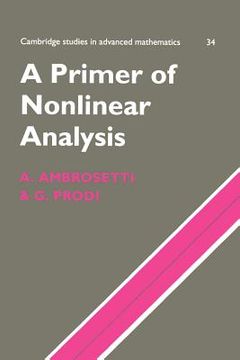 portada A Primer of Nonlinear Analysis Paperback (Cambridge Studies in Advanced Mathematics) (en Inglés)