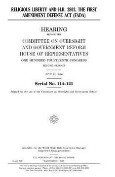 portada Religious liberty and H.R. 2802, the First Amendment Defense Act (FADA) (en Inglés)