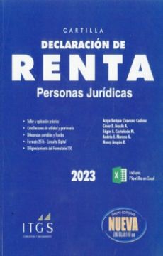 portada Cartilla Declaracion de Renta Personas Juridicas (in Spanish)