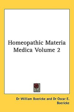 portada homeopathic materia medica volume 2 (in English)