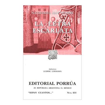 portada La Letra Escarlata/ the Scarlet Letter (in Spanish)