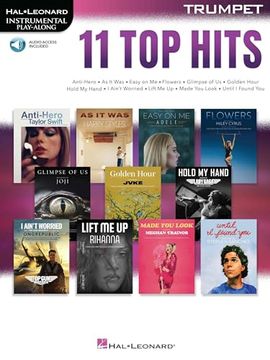 portada 11 Top Hits for Trumpet Instrumental Play-Along - Book with Online Audio (en Inglés)