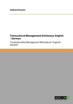 portada transcultural management dictionary: english - german (en Inglés)
