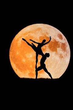 portada We Will Dance With The Moon Ballerina Notebook: This is a 6 by 9 wide college ruled composition notebook for those who love ballet