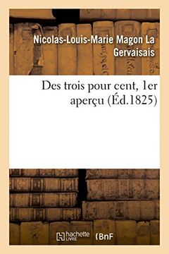 portada Des Trois Pour Cent, 1er Aperau (Sciences Sociales) (French Edition)