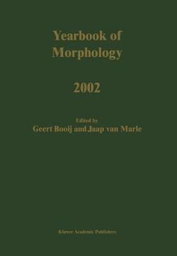 portada yearbook of morphology 2002