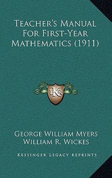 portada teacher's manual for first-year mathematics (1911) (en Inglés)
