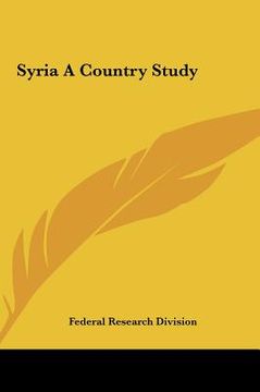 portada syria a country study (en Inglés)