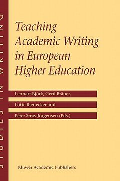 portada teaching academic writing in european higher education (en Inglés)