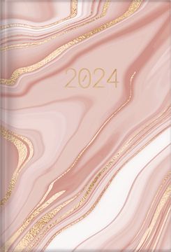 portada The Treasure of Wisdom - 2024 Daily Agenda - Pink Marble: A Daily Calendar, Schedule, and Appointment Book with an Inspirational Quotation or Bible Ve (en Inglés)