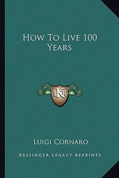 portada how to live 100 years